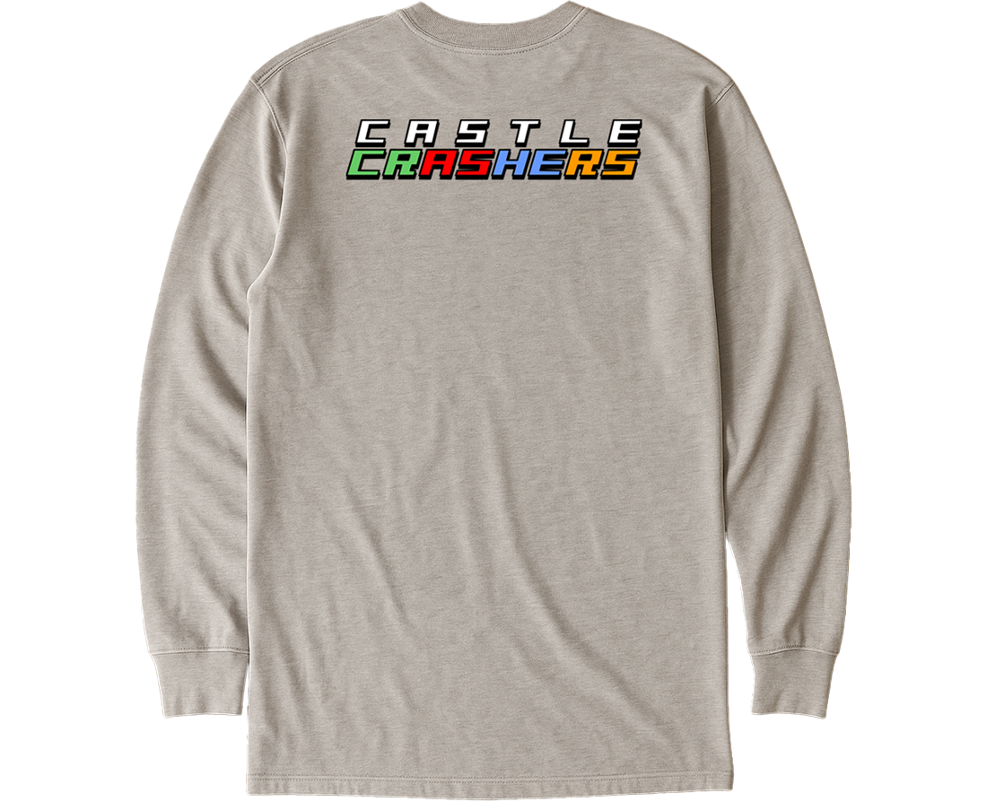 Back view of Castle Crashers custom long-sleeve
